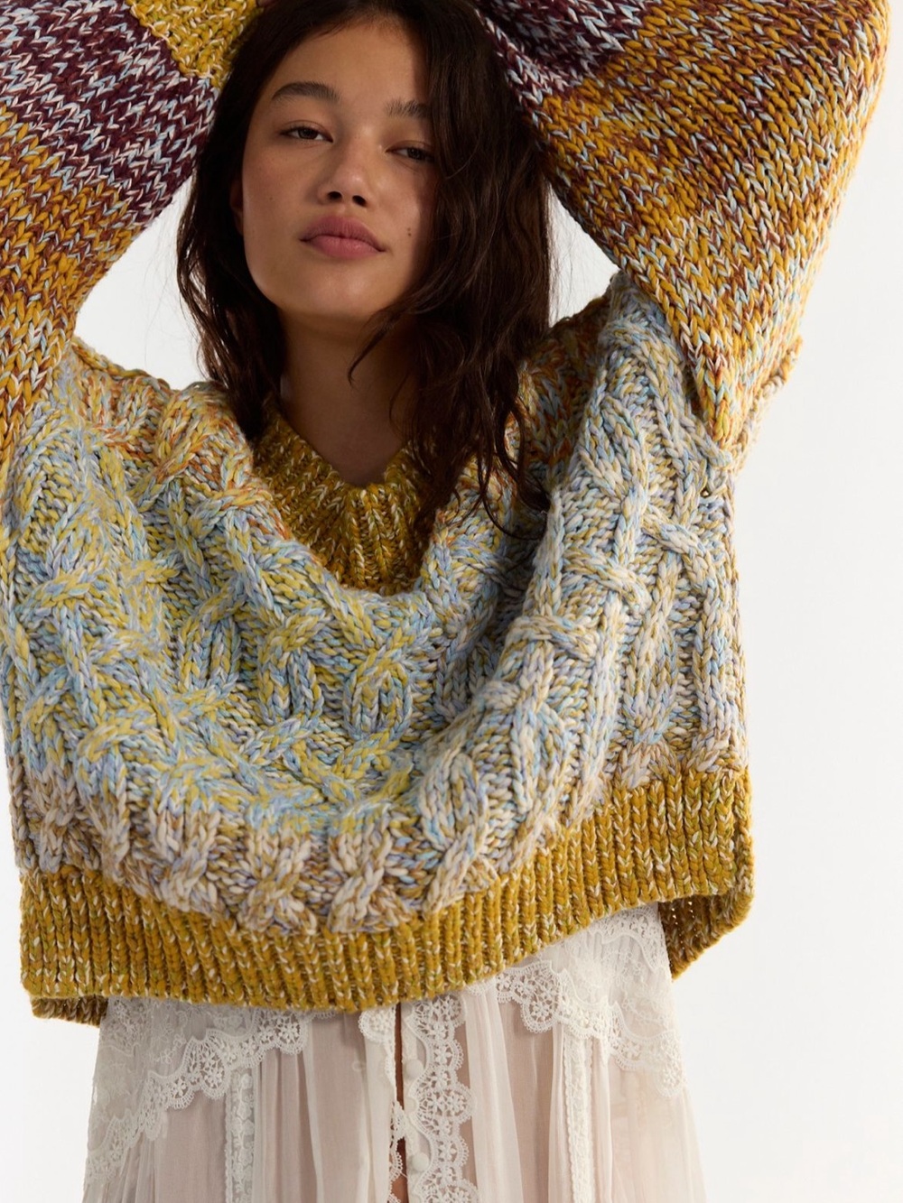 NWT Free People Opal multicolored marled sweater